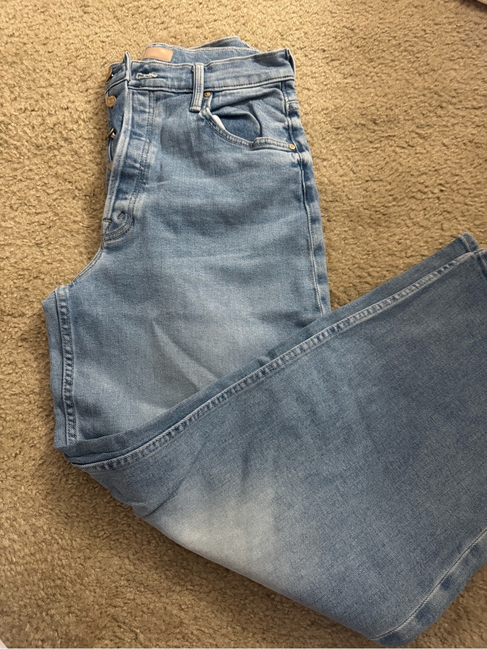 Mother Light Wash High-Rise Jeans